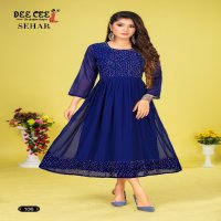 Dee Cee Sehar Wholesale Flared Long Kurti Anarkali Style Kurtis