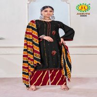 JT Ankita Vol-3 Wholesale Rayon Fabrics With Work Dress Material