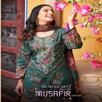 MUMTAZ ARTS MUSAFIR VOL 5 PAKISTANI SALWAR KAMEEZ WITH HEAVY NECK EMBROIDERY WORK