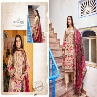 MUMTAZ ARTS MUSAFIR VOL 5 PAKISTANI SALWAR KAMEEZ WITH HEAVY NECK EMBROIDERY WORK