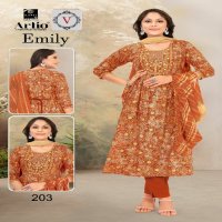 Artio Emily Wholesale Embroidery Work Galla Readymade Suits