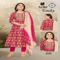 Artio Emily Wholesale Embroidery Work Galla Readymade Suits