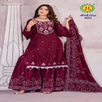 JT Ankita Vol-6 Wholesale Rayon Fabrics With Work Dress Material
