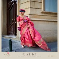 Rajtex Kalki Wholesale Handwoven Two Tone Organza Function Wear Sarees