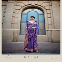 Rajtex Kalki Wholesale Handwoven Two Tone Organza Function Wear Sarees