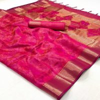 Rajtex Kalki Wholesale Handwoven Two Tone Organza Function Wear Sarees