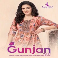 Mayra Gunjan Vol-1 Wholesale Pure Reyon Short Flair Kurtis