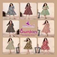 Mayra Gunjan Vol-1 Wholesale Pure Reyon Short Flair Kurtis