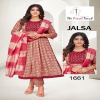 The Final Touch Jalsa Wholesale Capsule Print Anarkali Tops With Pant And Dupatta