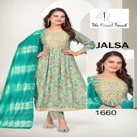 The Final Touch Jalsa Wholesale Capsule Print Anarkali Tops With Pant And Dupatta