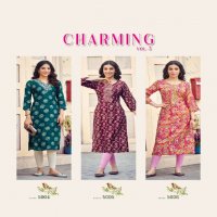 RADHIKA LIFESTYLE CHARMING VOL 5 READYMADE STRAIGHT KURTI CATALOG