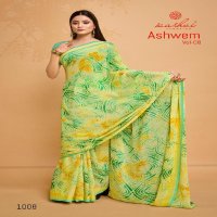 Kashvi Ashwem Vol-8 Wholesale Dull Moss With Satin Border Sarees