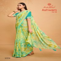 Kashvi Ashwem Vol-8 Wholesale Dull Moss With Satin Border Sarees