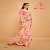 Kashvi Ashwem Vol-8 Wholesale Dull Moss With Satin Border Sarees