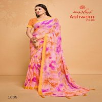 Kashvi Ashwem Vol-8 Wholesale Dull Moss With Satin Border Sarees