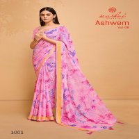 Kashvi Ashwem Vol-8 Wholesale Dull Moss With Satin Border Sarees