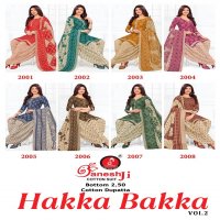 Ganeshji Hakka Bakka Vol-2 Wholesale Pure Cotton Patiyala Dress Material