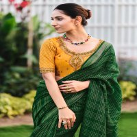 KASHVI CREATION ABHILASHA VOL 5 HIT DESIGN LINEN SILK WEAVING ZARI SAREE SUPPLIER