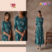 AMBIKA KURTIS JALWA VOL 12 EXCLUSIVE NAYRA FULL GHERA WITH BELT FULL STITCH DRESS COMBO SET