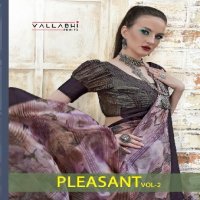 VALLABHI PRINTS PRESENTS PLEASANT VOL 2 STYLISH BRASSO FLORAL PRINTED SAREE SUPPLIER