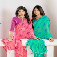 VANILLA VOL 5 BY RUCHI ADORABLE FANCY CHIFFON SAREE WHOLESALER