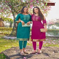 BINDI BY HETVI LOOKING BEAUTIFUL READYMADE SILK SLUB LONG KURTI