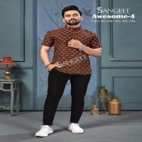 SANGEET AWESOME VOL 4 STYLISH DESIGN READYMADE PRINT SOFT COTTON MENS KURTA