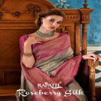 Rajpath Roseberry Silk Wholesale Pure Weaving Silk With Zari Woven Butta Sarees