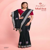 Kashvi Malika Vol-3 Wholesale Pure Linen With Embroidery Work Sarees