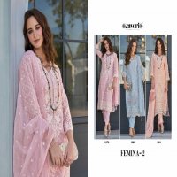 ZAVERI FEMINA VOL 2 PARTY WEAR ORGANZA FULL STITCH PREMIUM PAKISTANI SALWAR SUIT