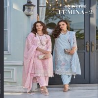 ZAVERI FEMINA VOL 2 PARTY WEAR ORGANZA FULL STITCH PREMIUM PAKISTANI SALWAR SUIT