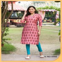 TITLI VOL 3 BY HRU FANCY MODAL PRINT FULL STITCH STRAIGHT CUT LONG KURTI