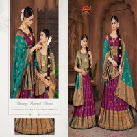 SANSKAR STYLE RIM ZIM READYMADE WEAVING LEHENGA CHOLI DUPATTA SWAROVSKI BLOUSE