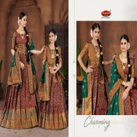 SANSKAR STYLE RIM ZIM READYMADE WEAVING LEHENGA CHOLI DUPATTA SWAROVSKI BLOUSE