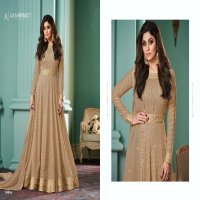 AASHIRWAD CREATION GULKAND ALIZZA PLATINUM DESIGNER LONG GOWN WITH DUPATTA READYMADE COLLECTION