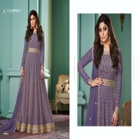 AASHIRWAD CREATION GULKAND ALIZZA PESTAL DESIGNER LONG GOWN WITH DUPATTA READYMADE COLLECTION