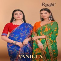 VANILLA VOL 7 BY RUCHI ADORABLE FANCY CHIFFON SAREE WHOLESALER