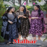 Mystic 9 Malhar Vol-1 Wholesale Chanderi Modal Print Ghera Kurtis With Pant And Dupatta