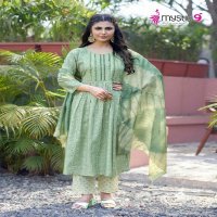 Mystic 9 Malhar Vol-1 Wholesale Chanderi Modal Print Ghera Kurtis With Pant And Dupatta