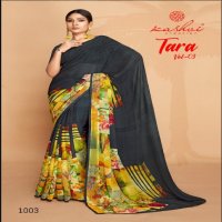 KASHVI CREATION TARA VOL 3 STYLISH WEIGHTLESS DESIGNER SWAROVSKI LACE SAREE EXPORTS