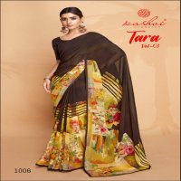 KASHVI CREATION TARA VOL 3 STYLISH WEIGHTLESS DESIGNER SWAROVSKI LACE SAREE EXPORTS