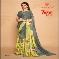 KASHVI CREATION TARA VOL 3 STYLISH WEIGHTLESS DESIGNER SWAROVSKI LACE SAREE EXPORTS