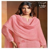 Ganga Vida S2586 Wholesale Premium Pure Linen Printed With Embroidery Salwar Suits