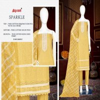 Bipson Sparkle 2650 Wholesale Pure Cotton Sequence Work Dress Material