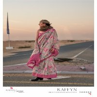 Rajtex Kaffyn Wholesale Printed Handwoven Linen Function Wear Sarees