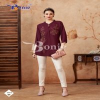 Bonie Berkha Vol-4 Wholesale Stone Work Short Tops