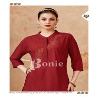 Bonie Berkha Vol-4 Wholesale Stone Work Short Tops