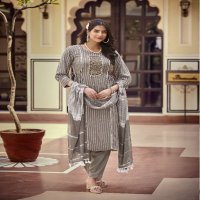 Karissa Merkee Wholesale Premium Pure VIscose Kurti With Pant And Dupatta