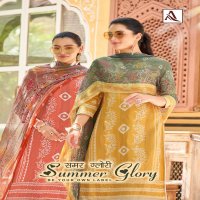 Alok Summer Glory Wholesale Pure Zam With Aari Hand Work Dress Material