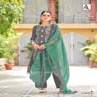 Alok Summer Glory Wholesale Pure Zam With Aari Hand Work Dress Material